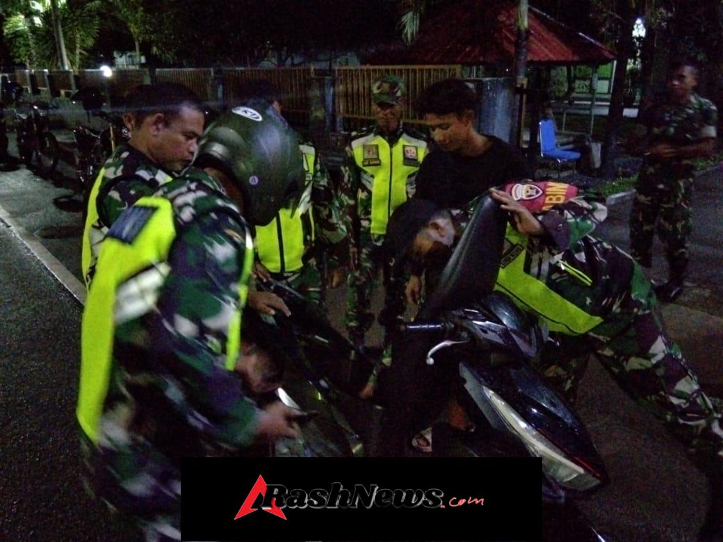 Patroli Koramil Tekankan Larangan Knalpot Racing Demi Kenyamanan Warga