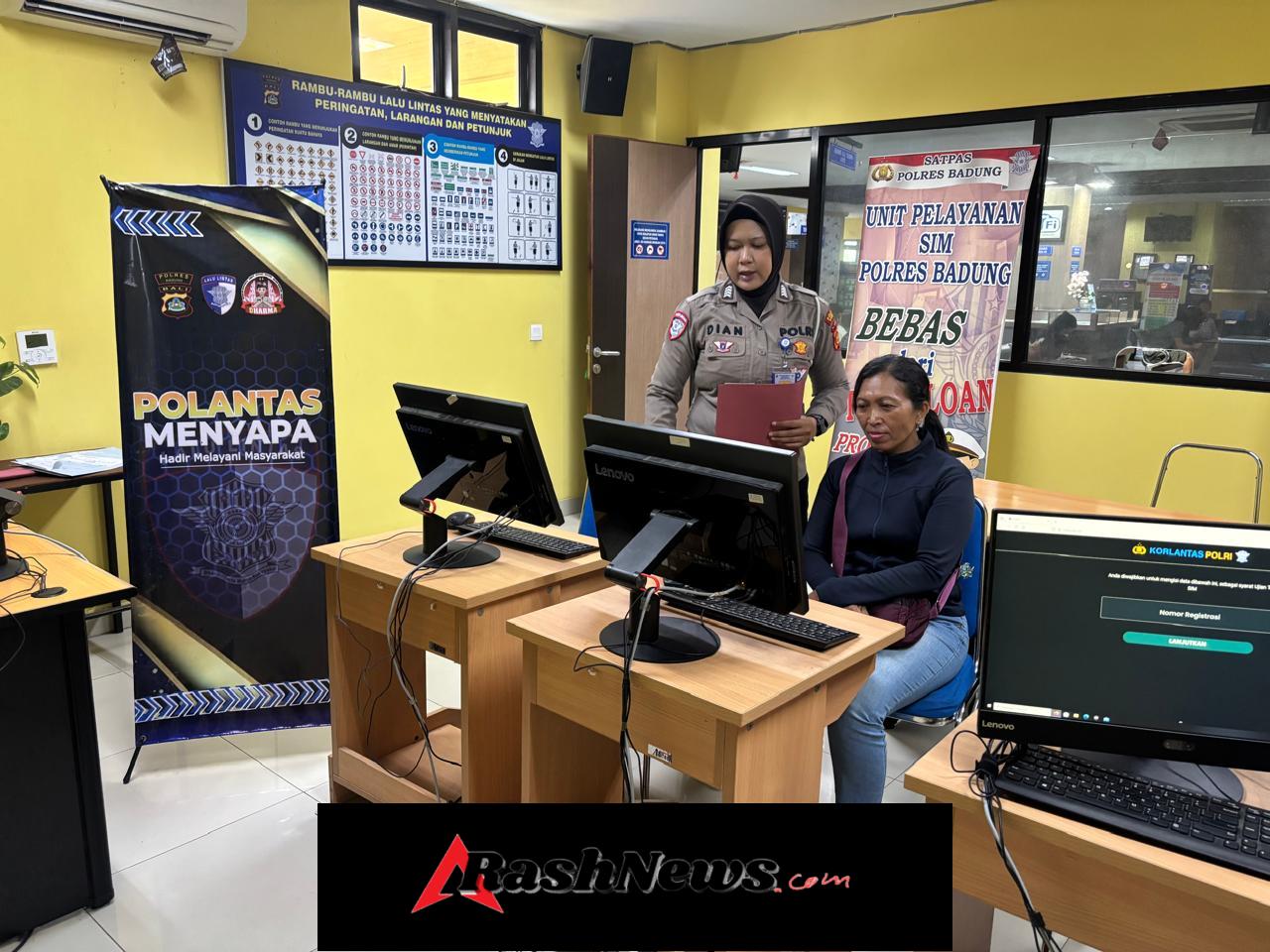 Polantas Menyapa Warnai Pelayanan SIM di Polres Badung