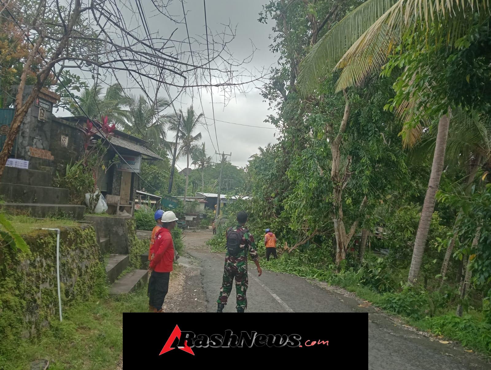 Gerak Cepat, Aparat  Babinsa Dan PLN Tangani Tiang Listrik Patah