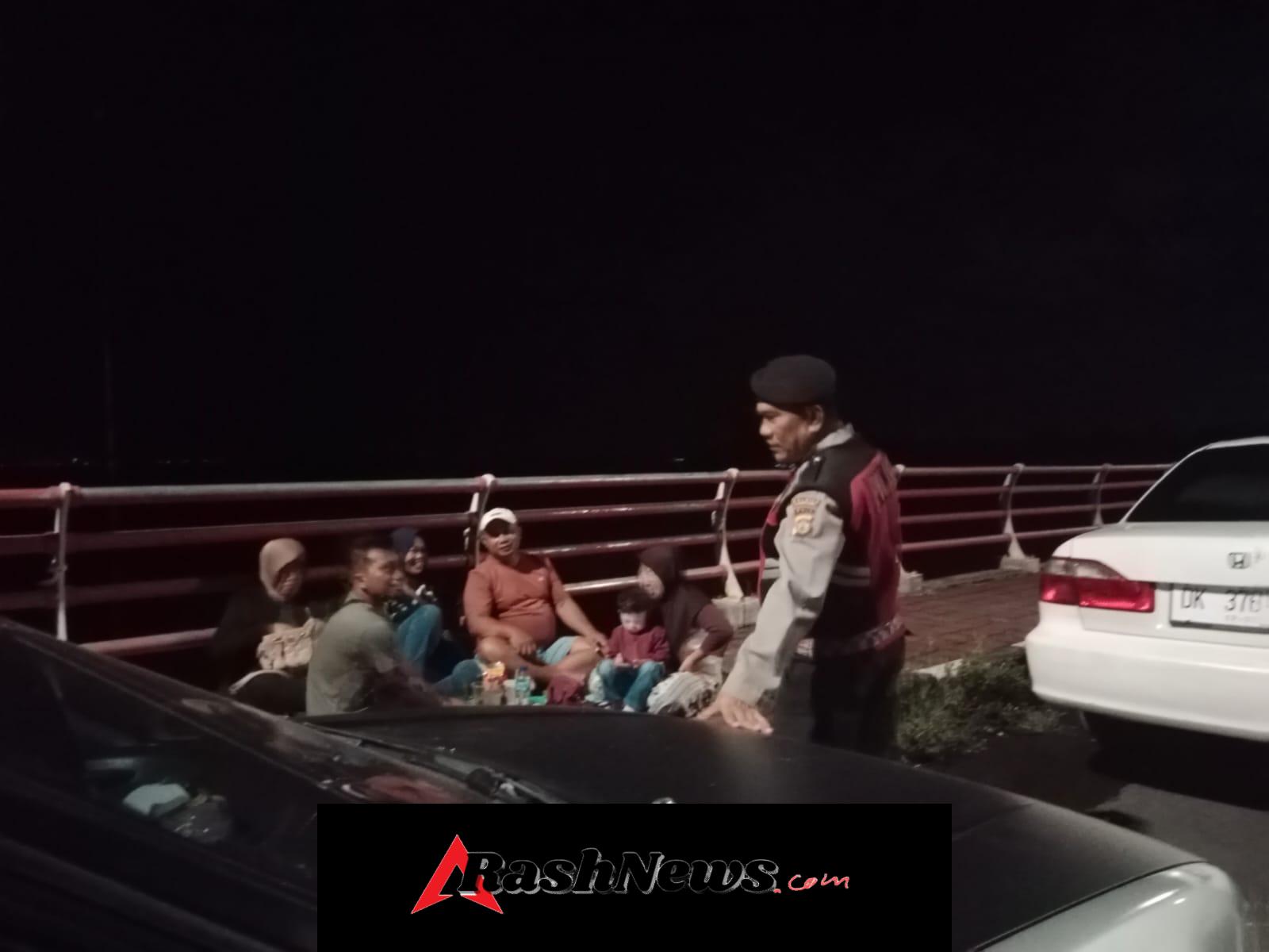 Unit Samapta Polsek Klungkung Patroli di Jembatan Merah PKB Jumpai.