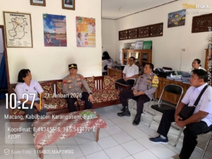 Pererat Silaturahmi, Kapolsek Bebandem yang Baru Turun Langsung Sambangi Desa-Desa di Wilayah Bebandem