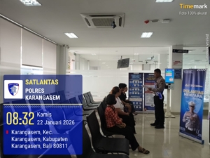 Wujudkan Pelayanan Prima, Satpas Polres Karangasem Laksanakan Pelayanan dengan Senyum, Sapa, Salam