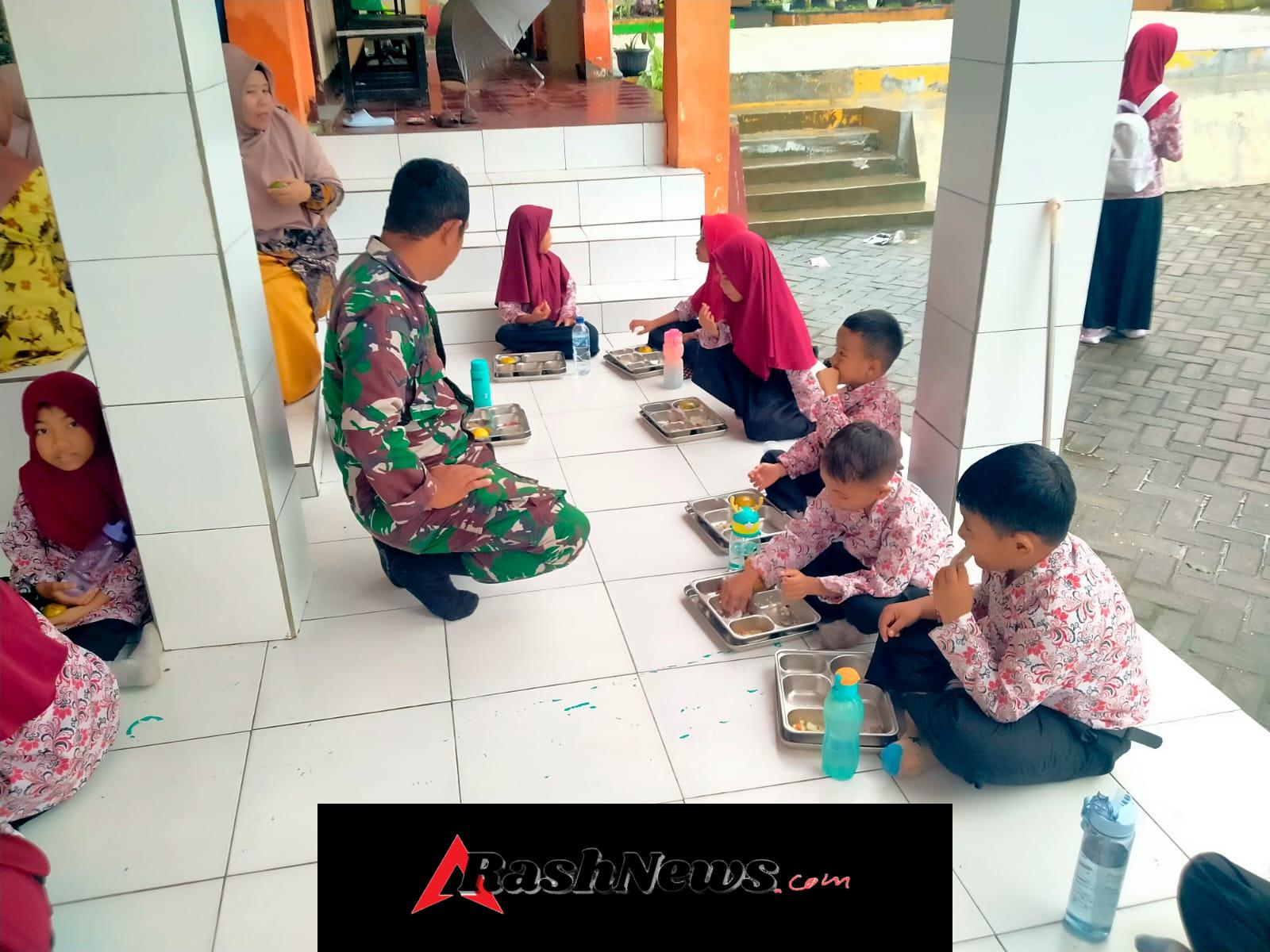 Sinergi TNI dan Sekolah, Program Makan Bergizi Gratis Berjalan Tertib di Jereweh