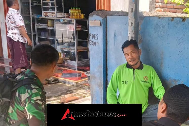 Melalui Komsos, Babinsa Tembeng Putik Ingatkan Warga Bahaya Longsor dan Banjir