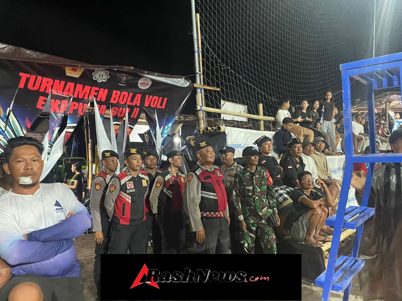 Polsek Nusa Penida Amankan Turnamen Bola Voli Eka Putra Cup II Batununggul.