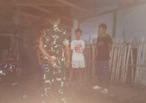 Kegiatan Siskamling Terpadu di Kecamatan Belo Dijaga Babinsa Bersama Polisi Pamong Praja