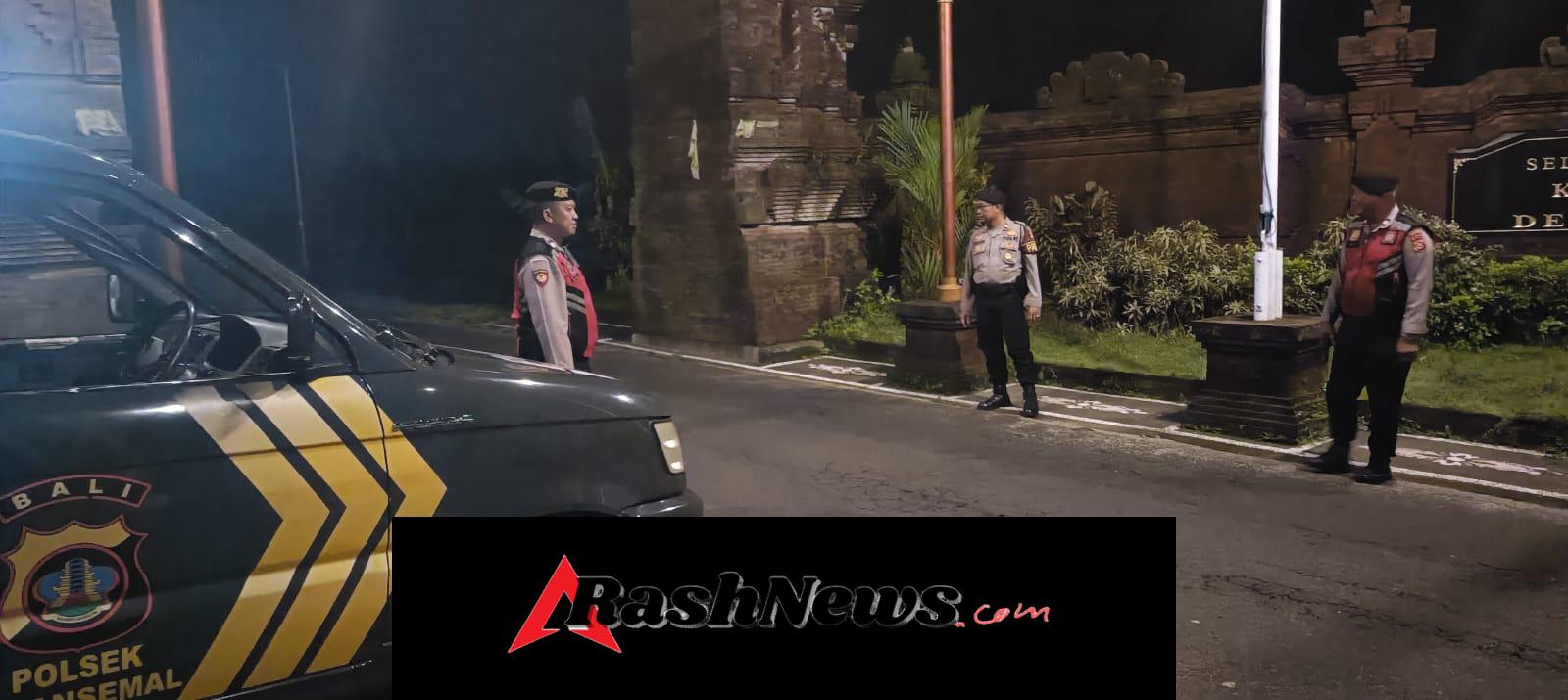 Tekan Potensi Kriminalitas, Samapta Polsek Abiansemal Hadir Lewat Patroli Harkamtibmas