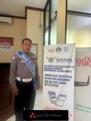 Polres Karangasem Ajak Masyarakat Gunakan Aplikasi SIGNAL untuk Bayar Pajak Kendaraan Secara Online