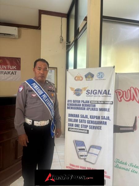 Polres Karangasem Ajak Masyarakat Gunakan Aplikasi SIGNAL untuk Bayar Pajak Kendaraan Secara Online