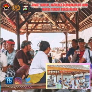 Jumat Curhat, Kapolsek dengarkan keluhan warga terkait cuaca hujan