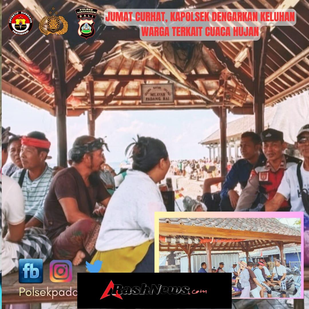 Jumat Curhat, Kapolsek dengarkan keluhan warga terkait cuaca hujan