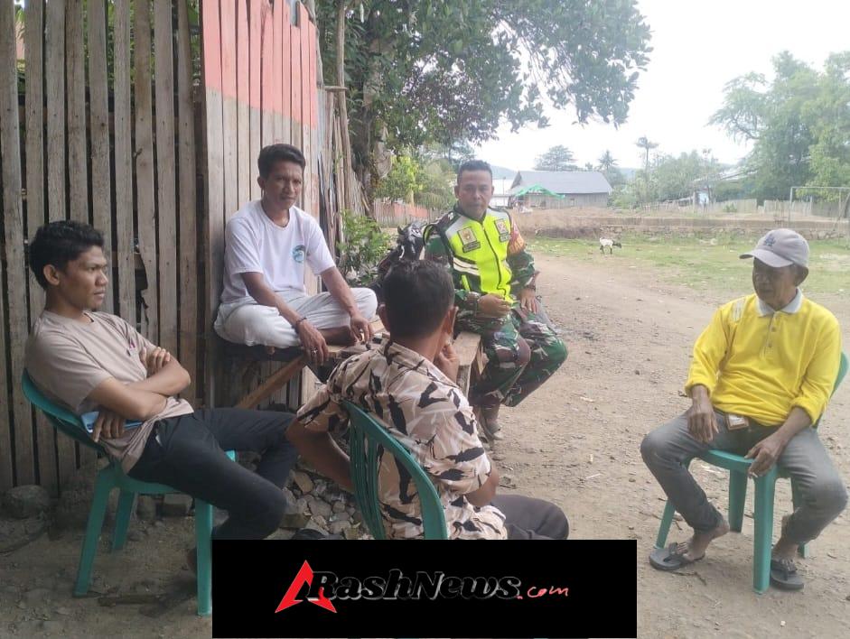 Babinsa Tolotangga Himbau Warga Jaga Kebersihan dan Solidaritas Sosial