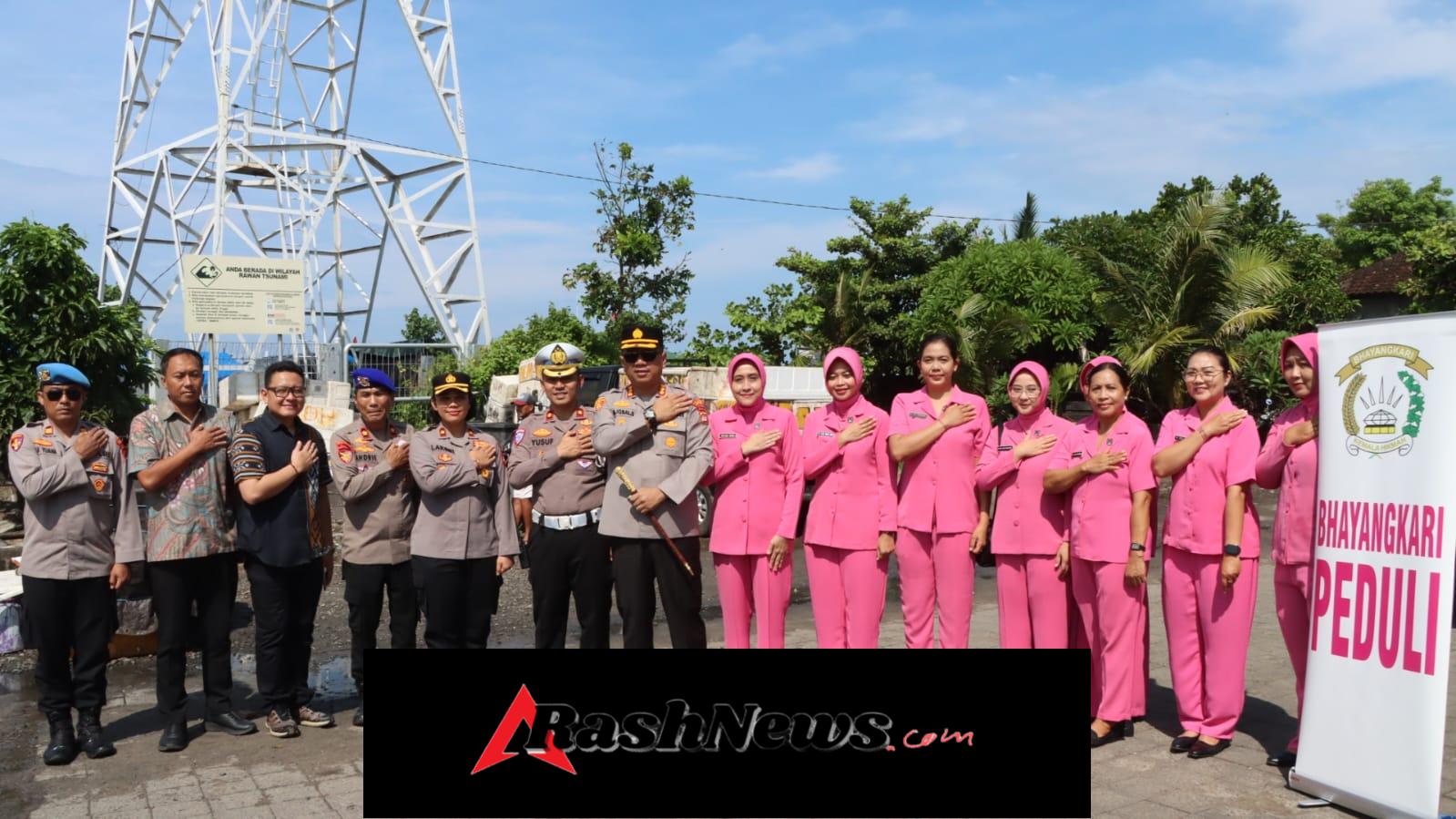 Kapolresta Denpasar Bersama Sat Polair dan Bhayangkari Gelar Kegiatan Peduli Masyarakat Pesisir Kedonganan