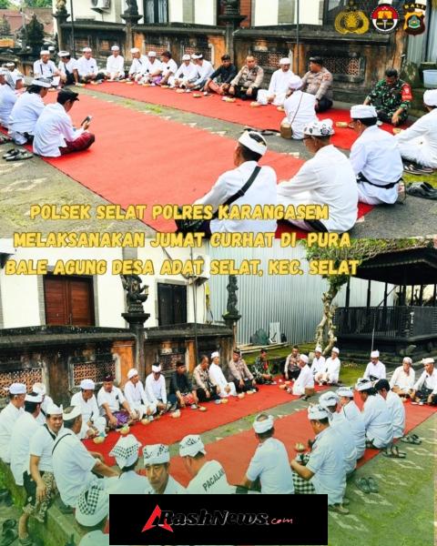 Kapolsek Selat melaksanakan giat Jumat Curhat sambangi Tokoh Masyarakat.