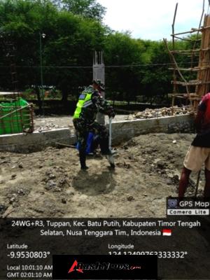 Babinsa Desa Tupan Pastikan Pembangunan Gerai KDKMP Tepat Sasaran.