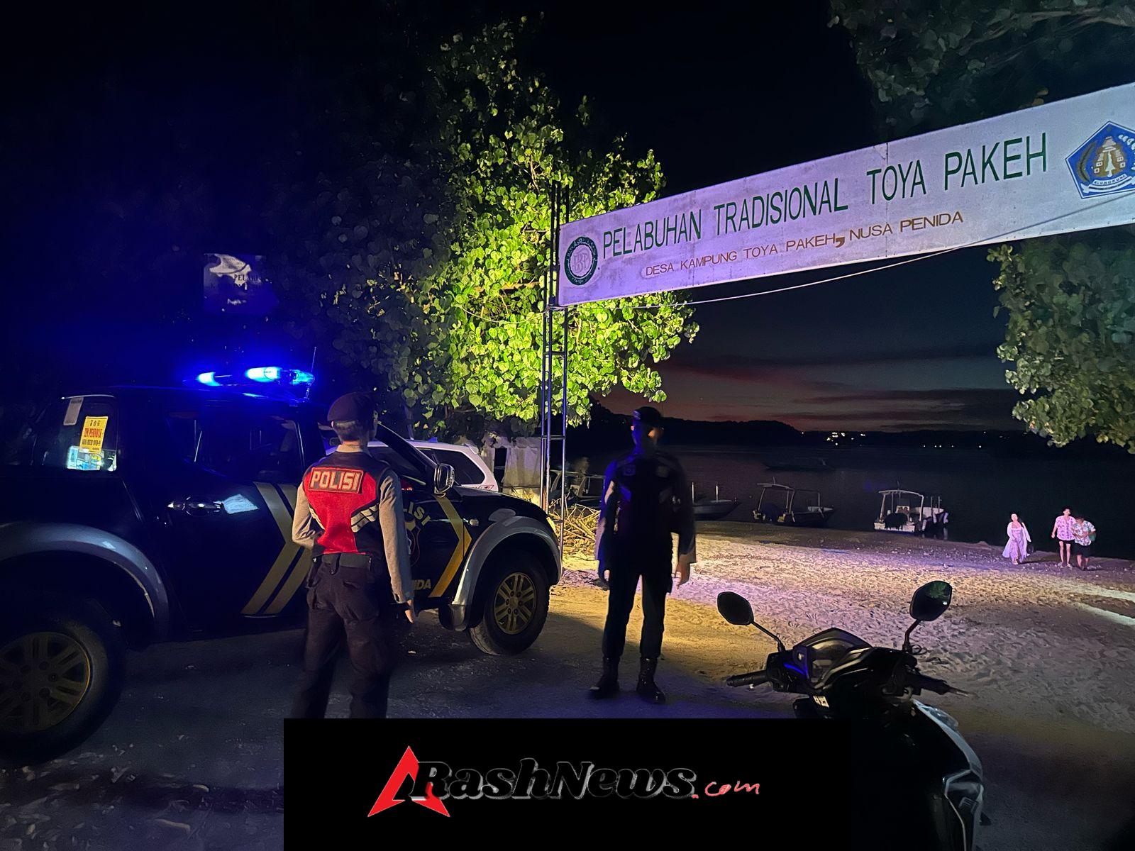 Polsek Nusa Penida Rutin Laksanakan Patroli Malam di Pelabuhan dan Pesisir.