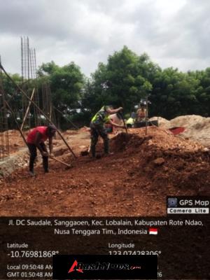 Babinsa Laksanakan Monitoring Wilayah dan Pembangunan KDKMP di Lekunik