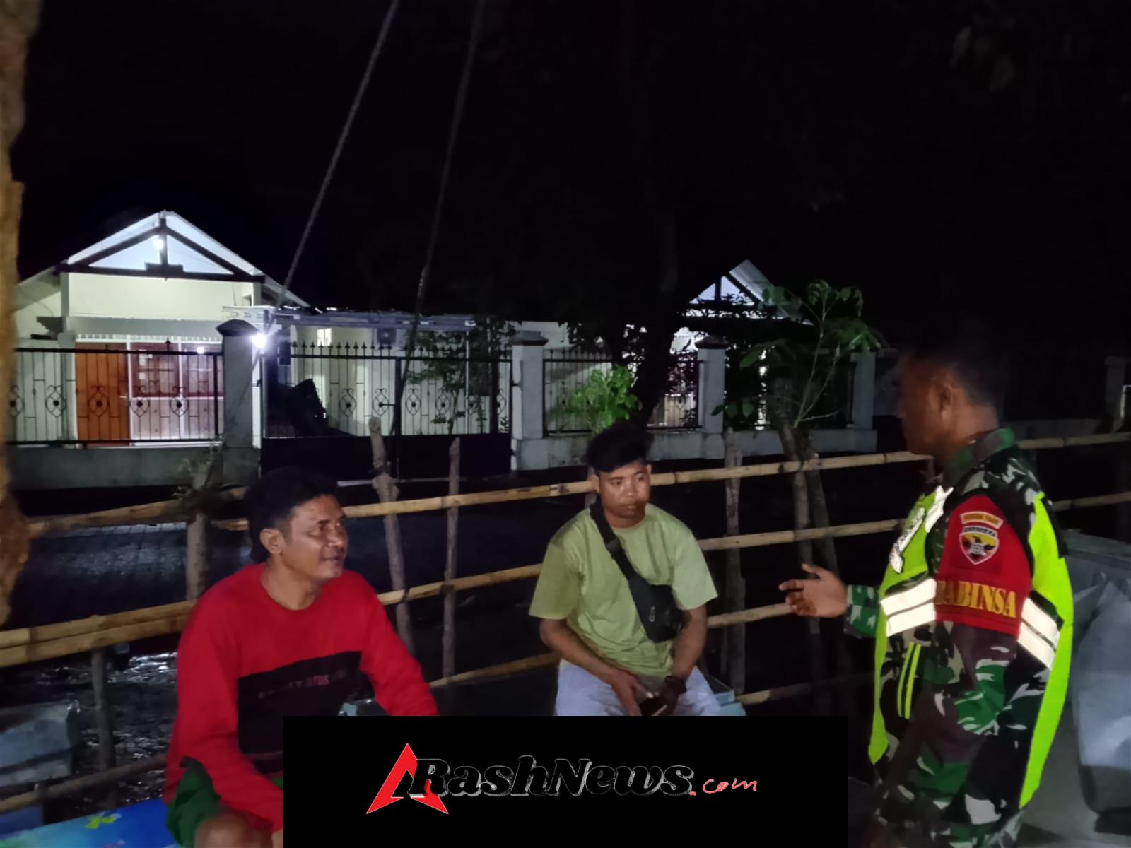 Sinergi Babinsa dan Masyarakat Terjaga lewat Kegiatan Kongkow dan Patroli Malam