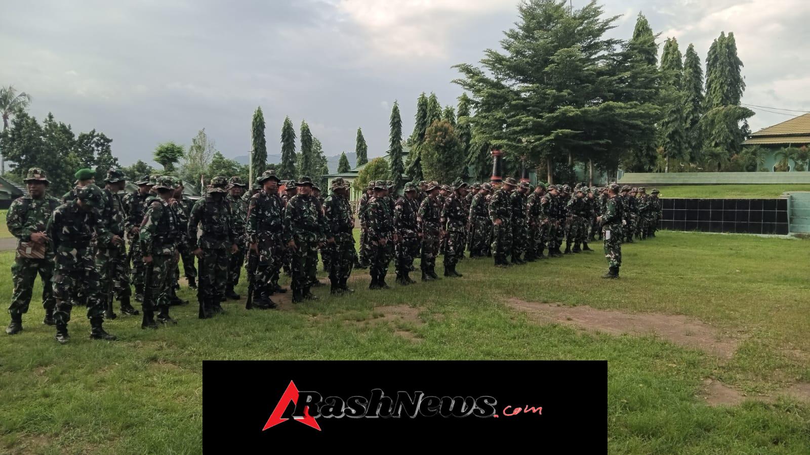 Kodim 1614/Dompu Asah Kemampuan Teritorial Prajurit melalui Latosar Umum