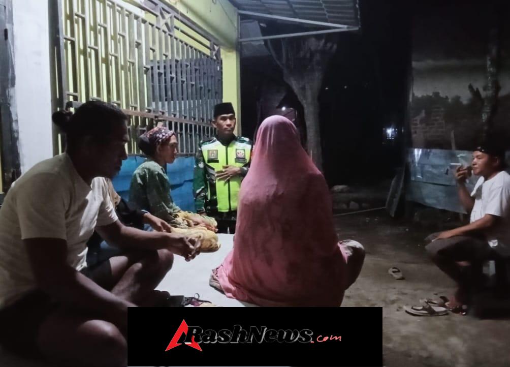 Babinsa Koramil Monta Lakukan Patroli Malam untuk Jaga Keamanan dan Ketertiban Warga