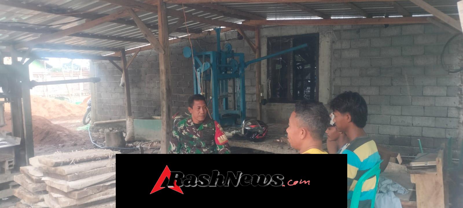 Babinsa Hu’u Ingatkan Warga Pentingnya Kewaspadaan Terhadap Cuaca Tidak Menentu