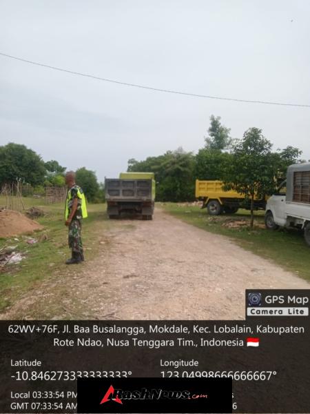 Penurunan 10 Rit Pasir KDKMP Kuli Aisele Berjalan Aman dan Lancar