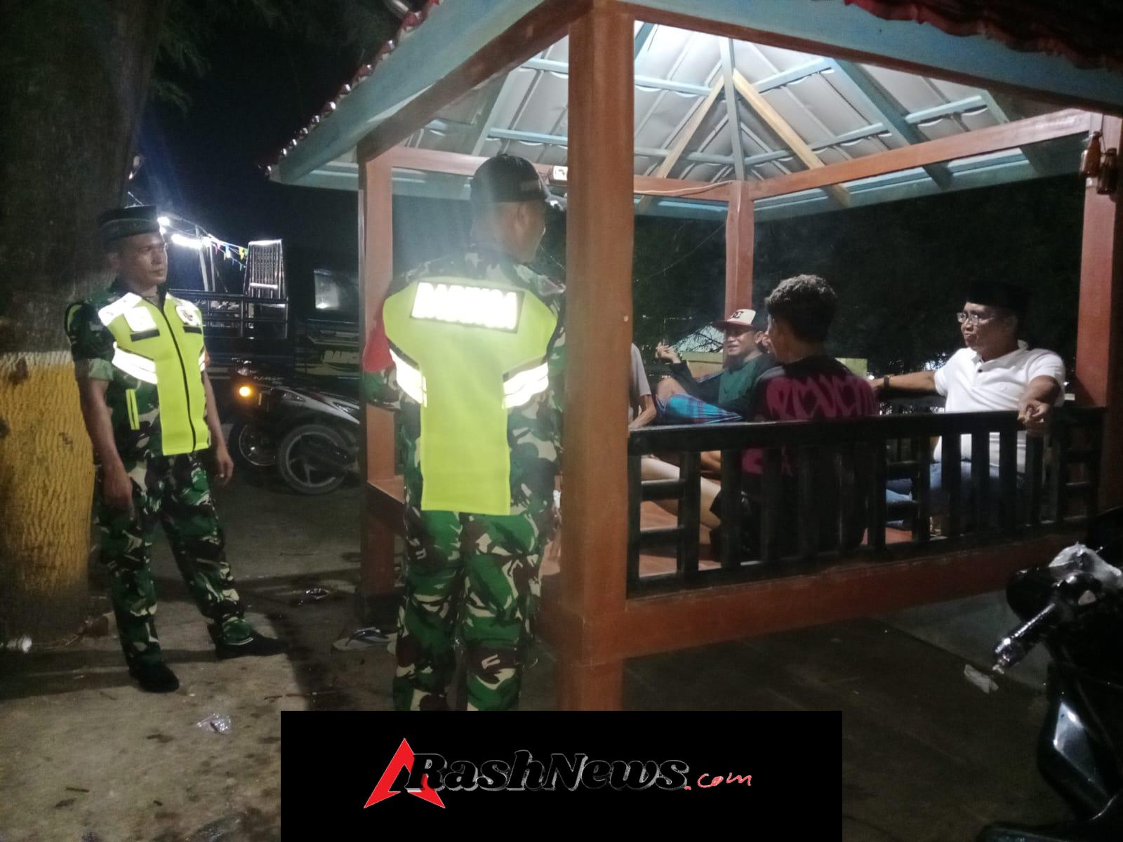 Patroli Malam Babinsa Dukung Keamanan dan Kondusifitas Desa Boke Kecamatan Sape