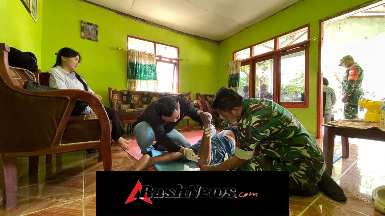 Disambut Antusias Warga, Dandim 1627/Rote Laksanakan Program Bakti Sehat Merah Putih