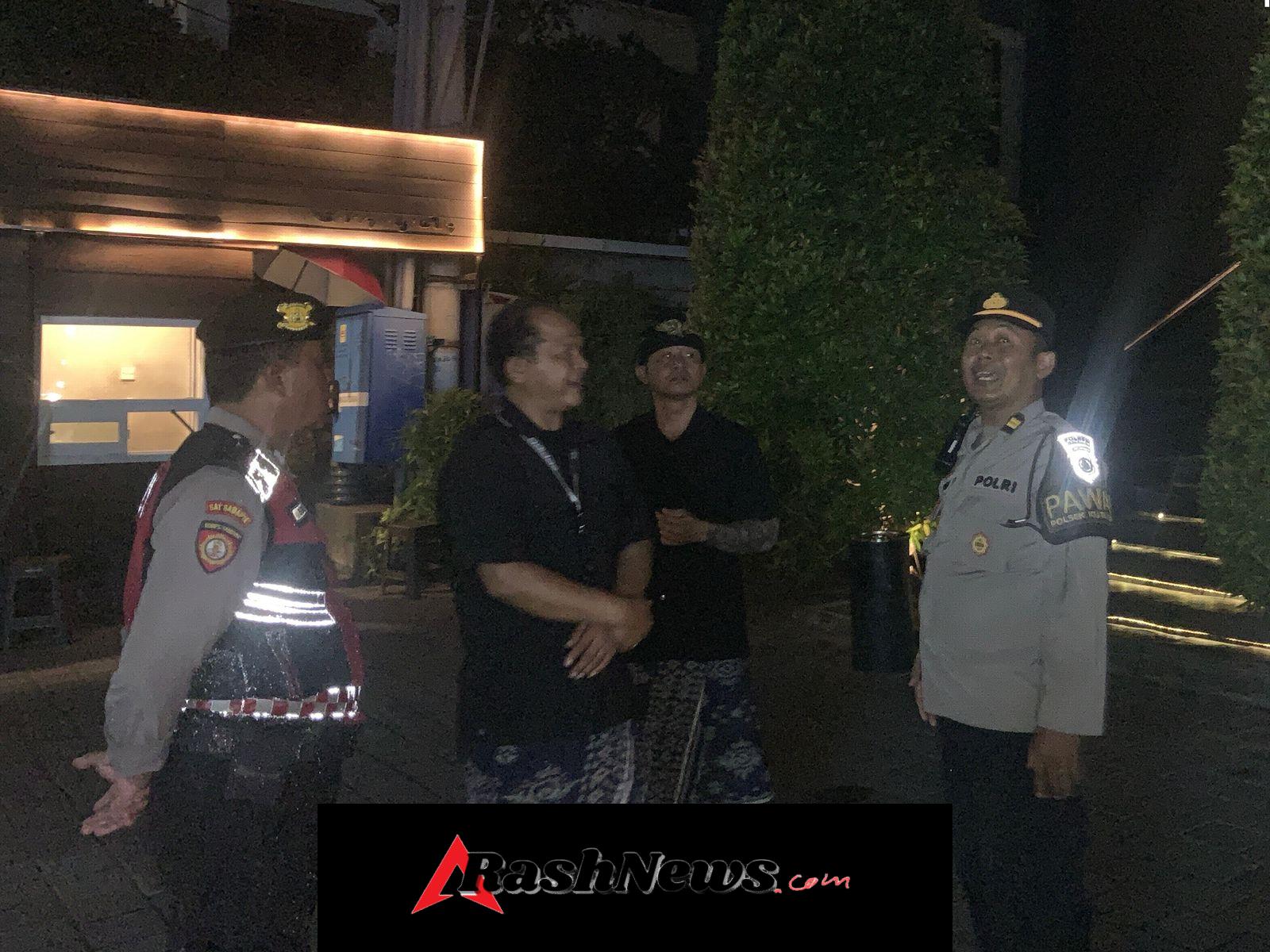 Cegah Kejahatan  Polsek Kuta Utara Tingkatkan Patroli Di Sepanjang Jalan Petitenget
