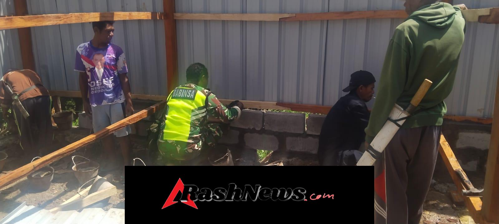 Melalui Karya Bakti, Babinsa Koramil 1602-01/Ende Dorong Peningkatan Ekonomi Desa