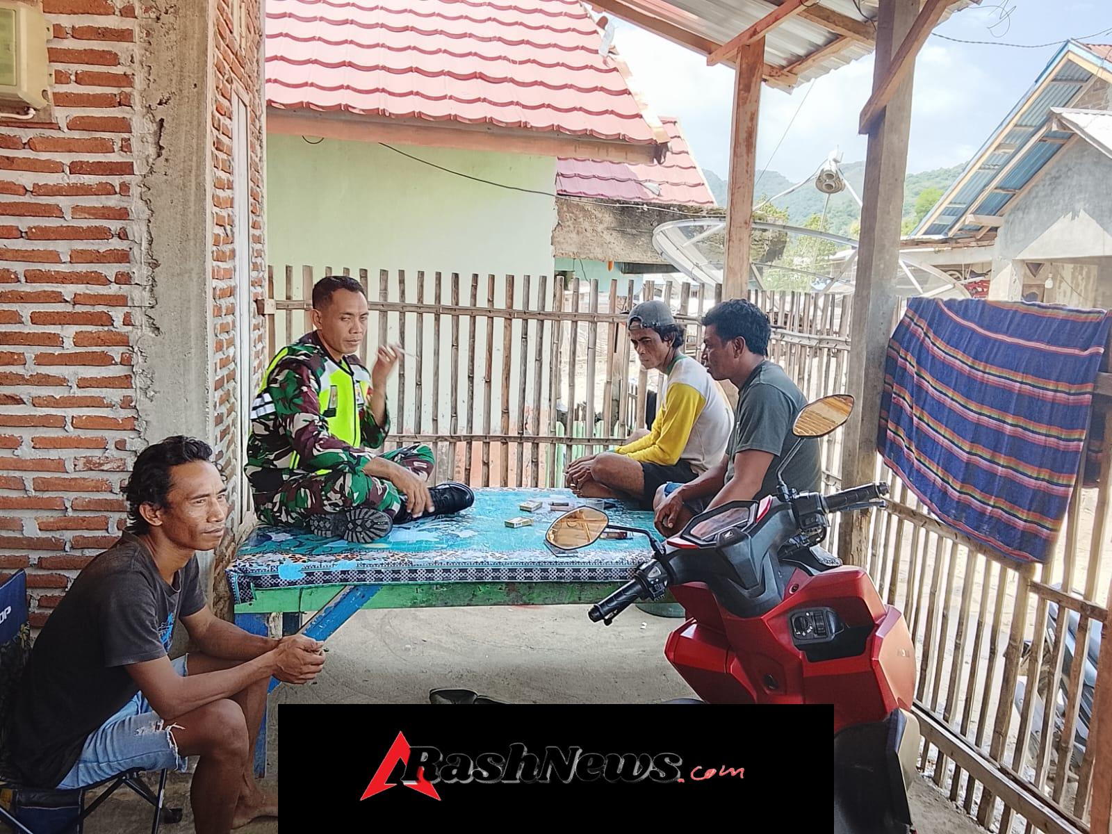 Babinsa Koramil 1608-02/Bolo Ajak Masyarakat Jaga Kebersihan Lingkungan