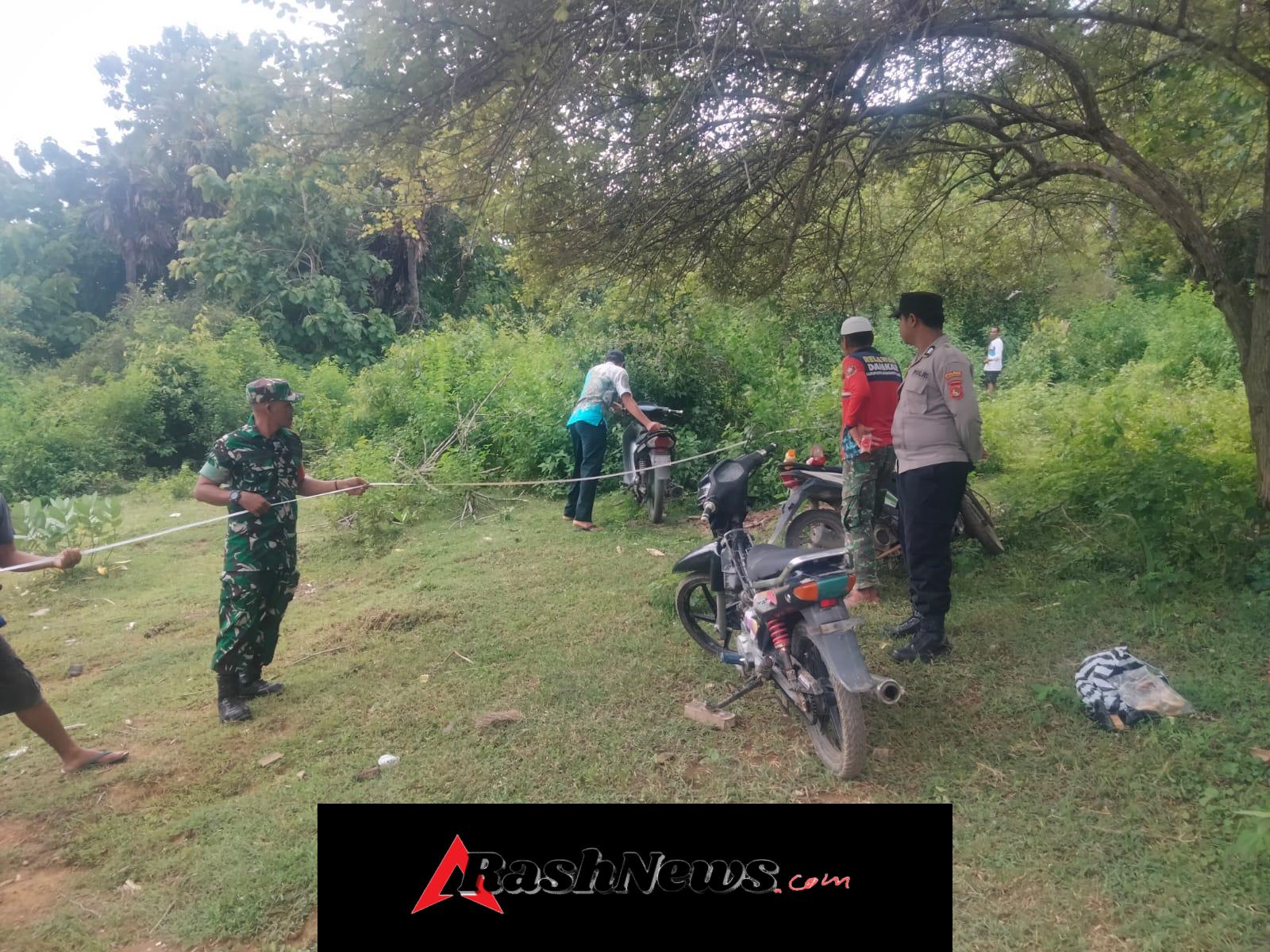 Babinsa Bersama Pemdes Tebo Lakukan Pengukuran Tanah untuk Bak Sampah Warga