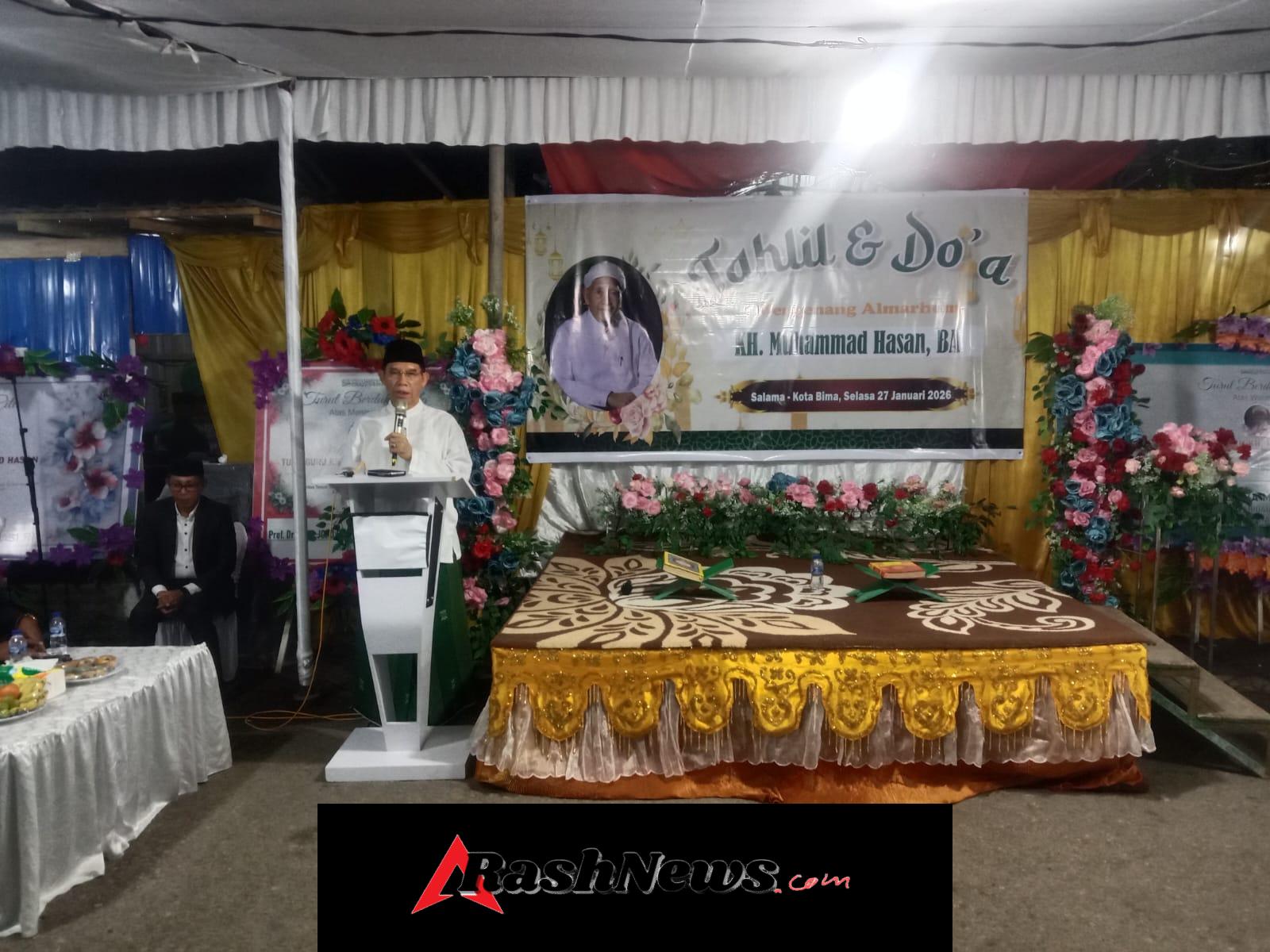 Kehadiran Dandim 1608/Bima di Doa Tahlilan Almarhum KH. Muhammad Hasan Cerminan Solidaritas dan Penghormatan