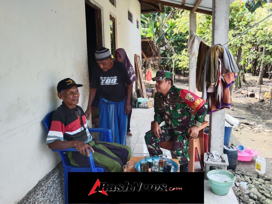 Wujudkan Wilayah Aman, Babinsa Wolowaru Aktif Monitoring dan Komunikasi Sosial