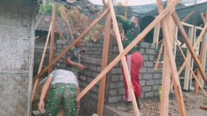 Progres Signifikan, Satgas Pra TMMD Kodim 1617/Jembrana Masuki Tahap Pengecoran Tiang Rumah
