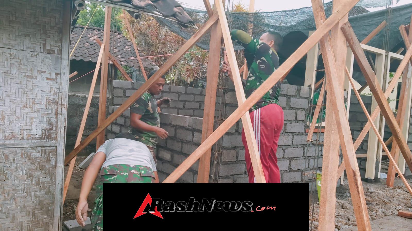 Progres Signifikan, Satgas Pra TMMD Kodim 1617/Jembrana Masuki Tahap Pengecoran Tiang Rumah
