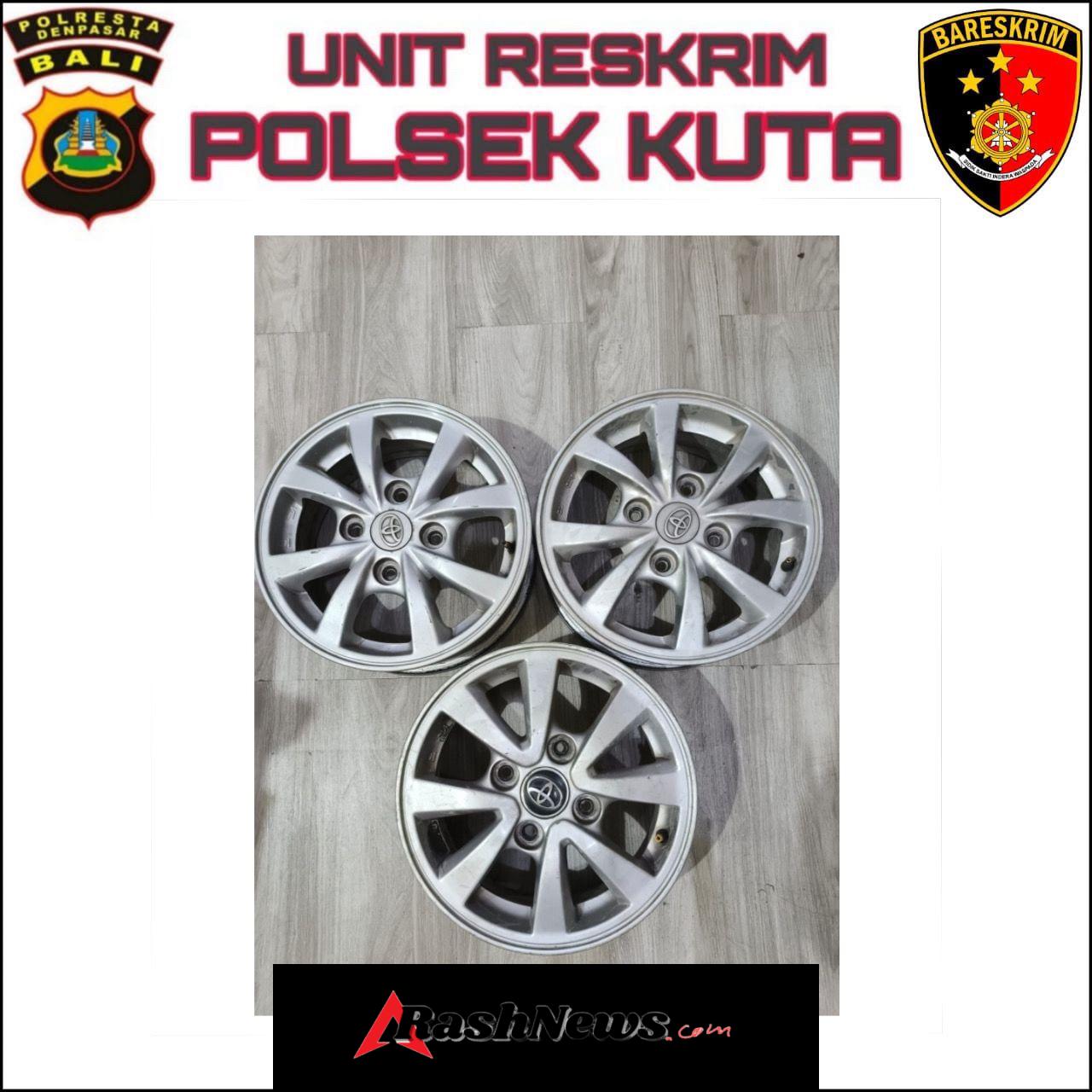 Unit Reskrim Polsek Kuta Ungkap Kasus Pencurian Velg dan Ban Mobil di Kedonganan