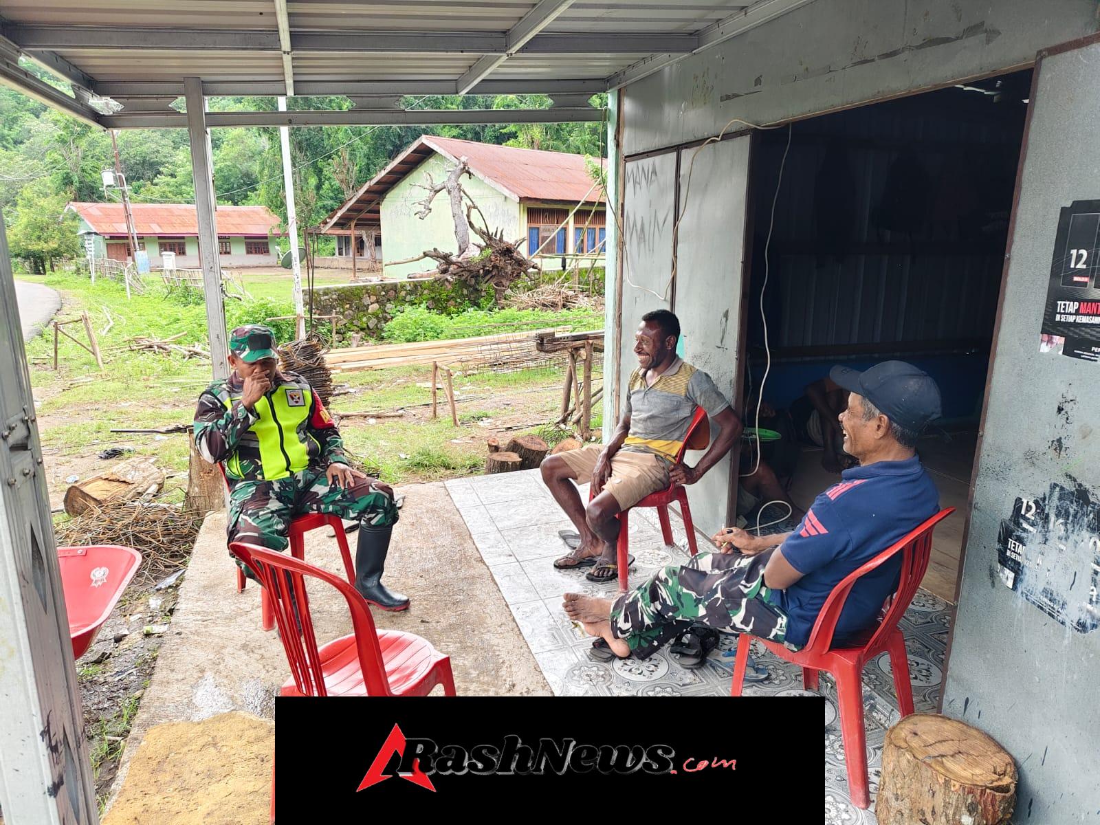 Pamwil dan Komsos Babinsa Kotabaru Disambut Antusias Warga Desa Nuanaga