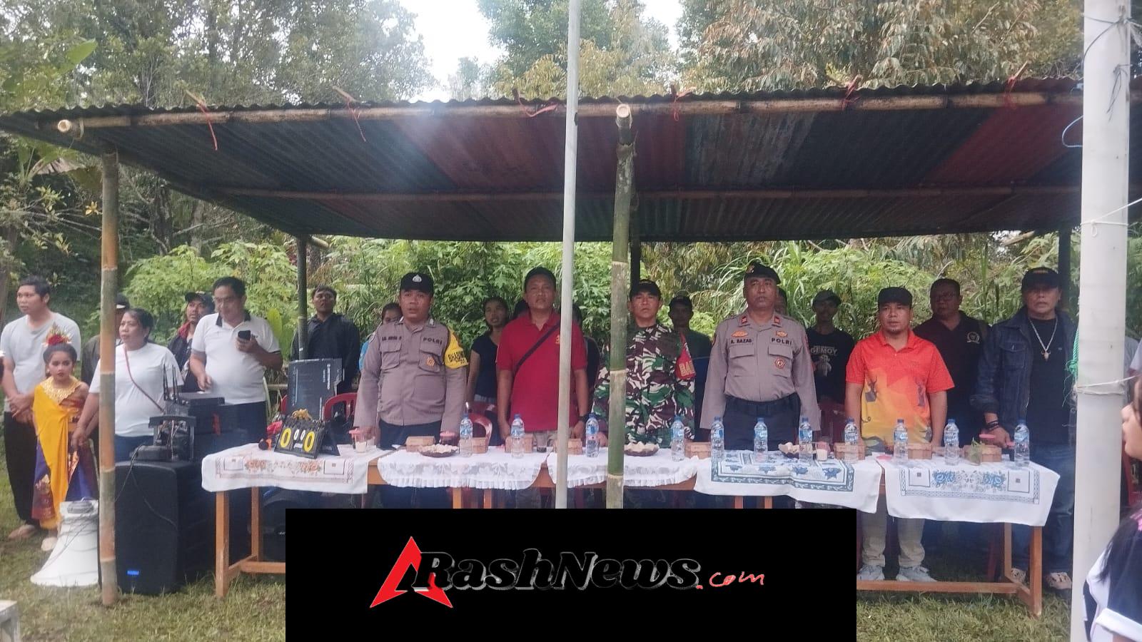 Babinsa Pedawa Amankan Pembukaan Turnamen Exebhisi Volly U-20 se-Kabupaten Buleleng