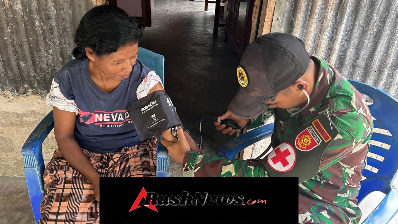 Pelayanan Kesehatan Humanis Yonarmed 12 Kostrad Perkuat Kepedulian di Tapal Batas RI–RDTL