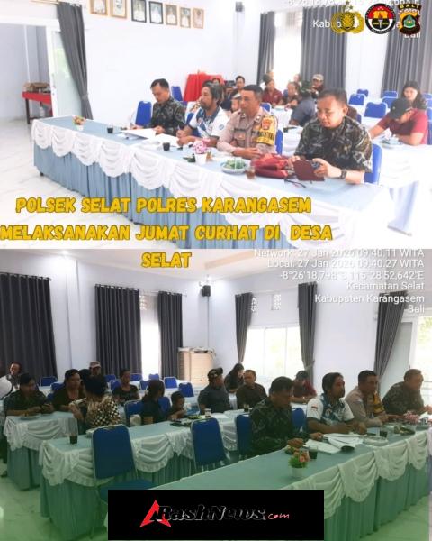 Kapolsek Selat melaksanakan giat Jumat Curhat sambangi Tokoh Masyarakat.