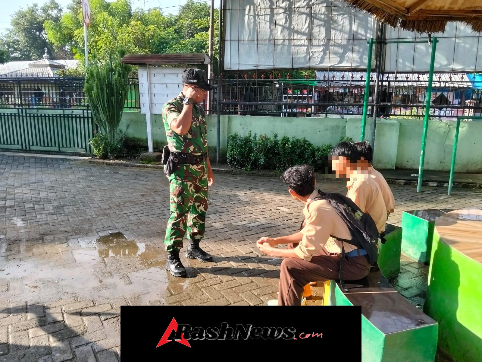 Pihak Sekolah Jemput Siswa yang Diamankan Babinsa untuk Pembinaan dan ikut Jam pelajaran