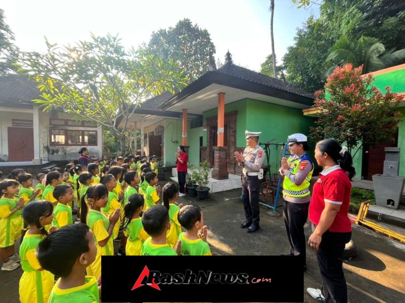 Sat Lantas Polres Bangli Tanamkan Tertib Lalu Lintas Sejak Dini Melalui Giat Polsanak