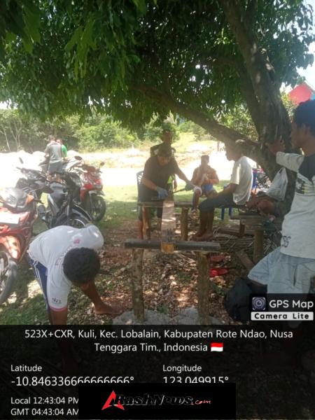 Pemantauan Babinsa, Pekerjaan KDKMP Kuli Aisele Berjalan Aman dan Lancar