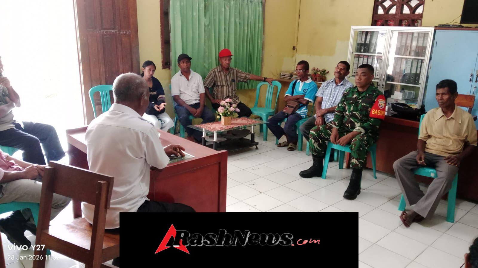 Babinsa dan Aparat Desa Fasilitasi Kesepakatan Jual Beli Tanah untuk Pelunasan Utang