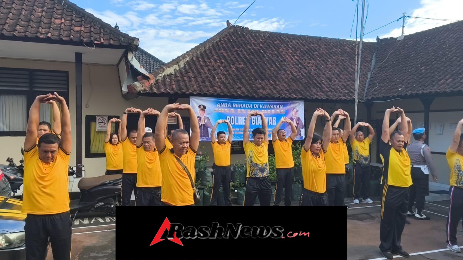 Bersinar Polsek Blahbatuh: Olahraga Bersama dan Syukuran Ulang Tahun Personel Bulan Januari