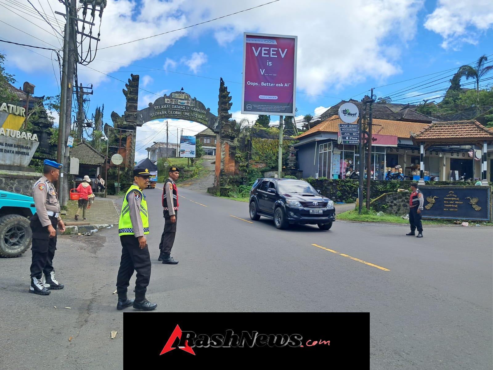 Polres Bangli Laksanakan Pengamanan Maksimal di Kawasan Obyek Wisata Kintamani pada Akhir Pekan