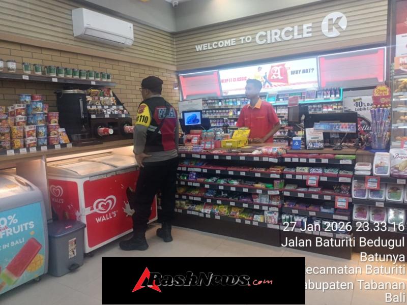 Patroli Jam Rawan Malam Hari Polsek Baturiti, Situasi Wilayah Tetap Aman dan Kondusif