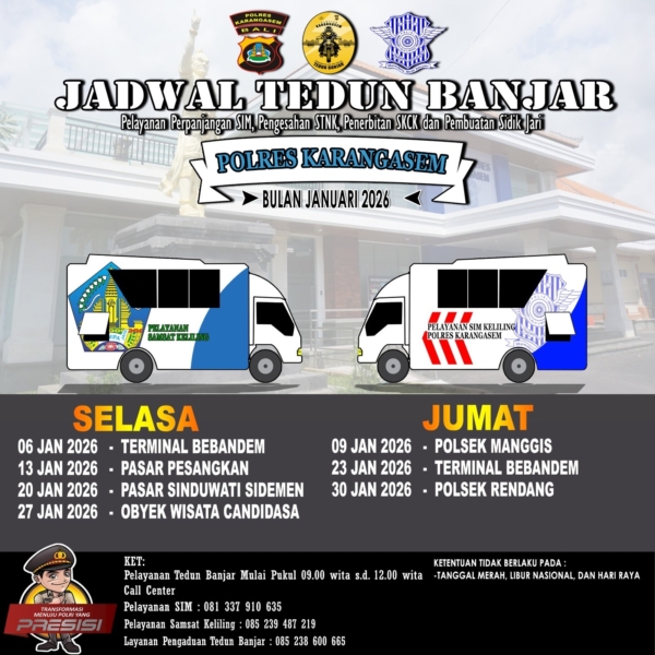 Masyarakat Karangasem Wajib Tahu, Mobil Samsat Keliling dan SIM Keliling Bisa Berikan Kemudahan, Simak Jadwalnya