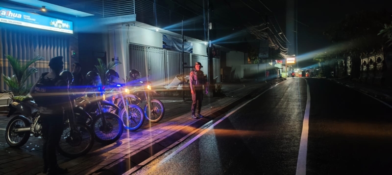 Tim Raimas Polres Badung Siaga di Jalur Abianbase-Sempidi, Ruang Gerak Pelaku Kejahatan Dipersempit